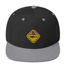 Load image into Gallery viewer, Caution Shark Snapback Hat - Cap - KitesurfingOfficial
