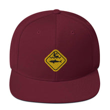 Load image into Gallery viewer, Caution Shark Snapback Hat - Cap - KitesurfingOfficial
