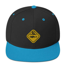 Load image into Gallery viewer, Caution Shark Snapback Hat - Cap - KitesurfingOfficial
