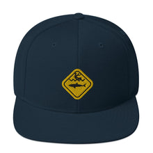 Load image into Gallery viewer, Caution Shark Snapback Hat - Cap - KitesurfingOfficial
