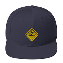 Load image into Gallery viewer, Caution Shark Snapback Hat - Cap - KitesurfingOfficial

